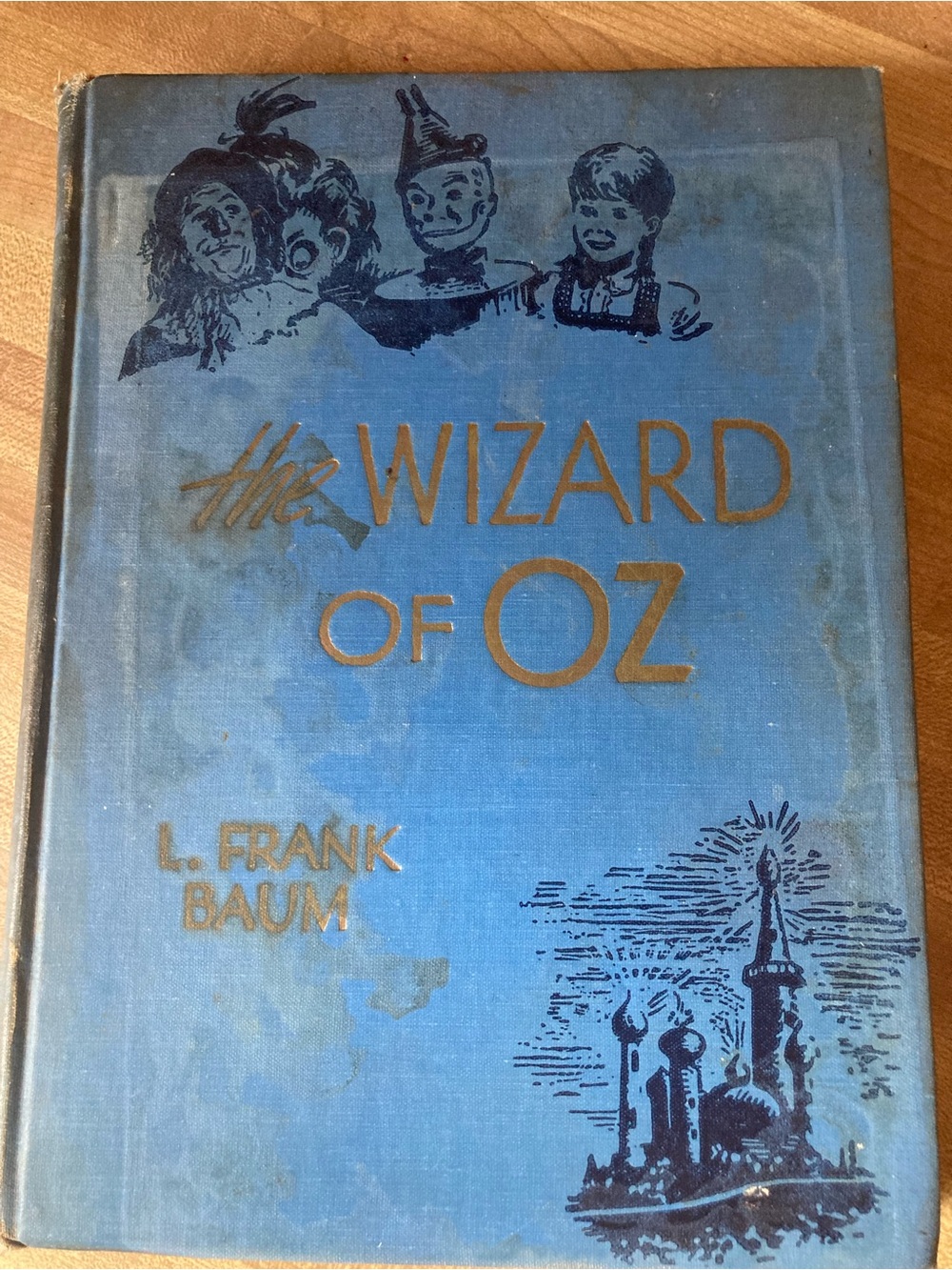 The Wizard of Oz Hardcover Book - Blue Cloth Cover